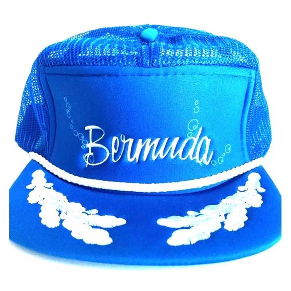 Vintage Other - Vintage Bermuda Blue Snap Back Hat Nautical Sailor